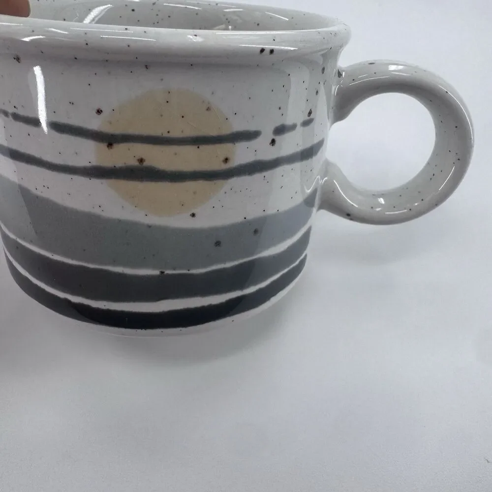 MIDWINTER STONEHENGE NIGHT CUPS AND SAUCERS ENGLAND Set Of 4 Fast Shipping